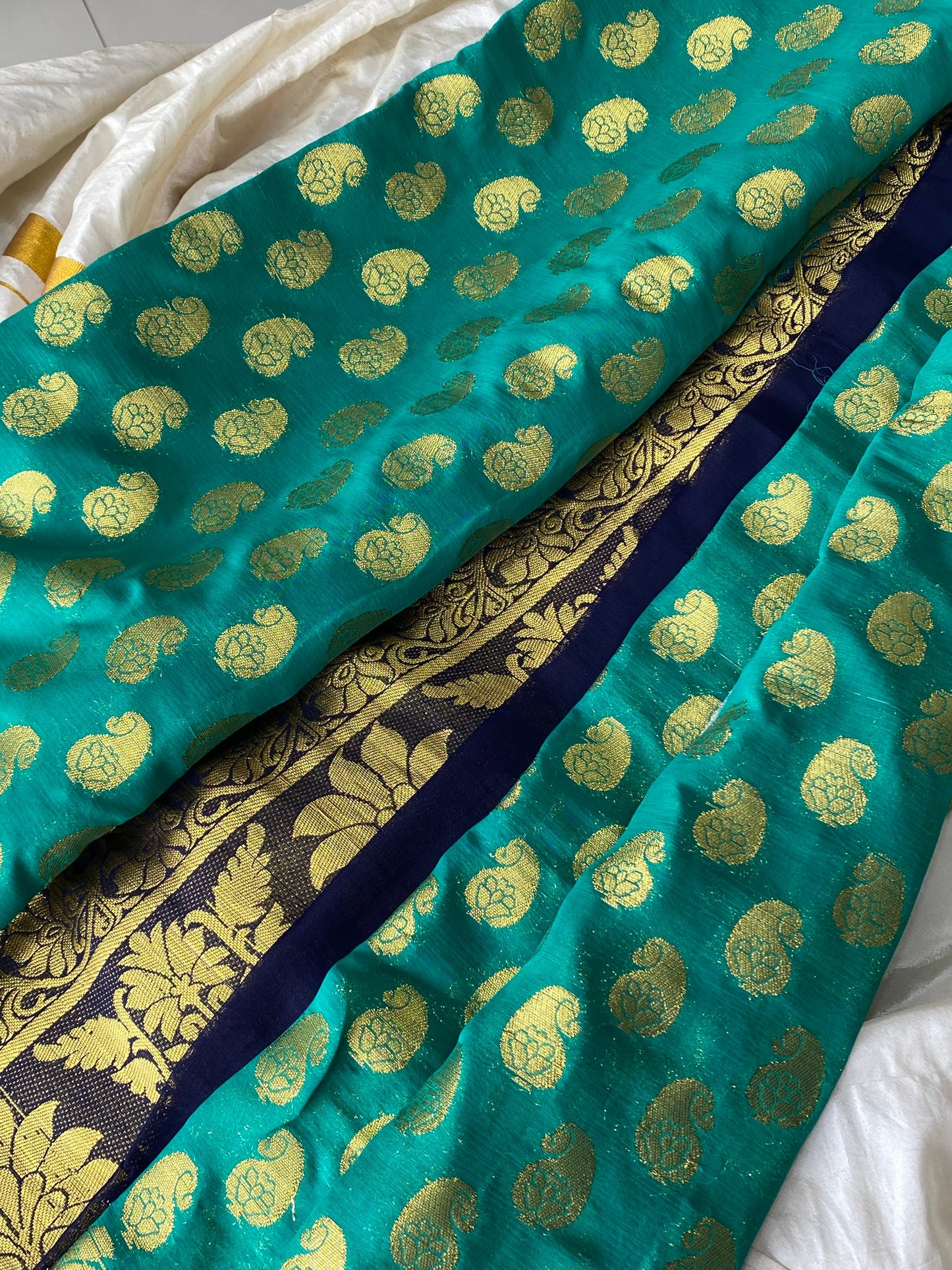 Georgette silk -Green Aksha Trends