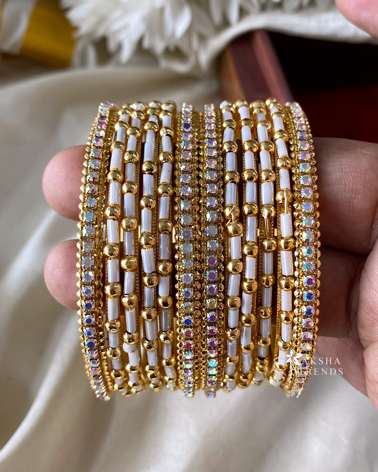 Fancy metal Bangles (12pc) Aksha Trends