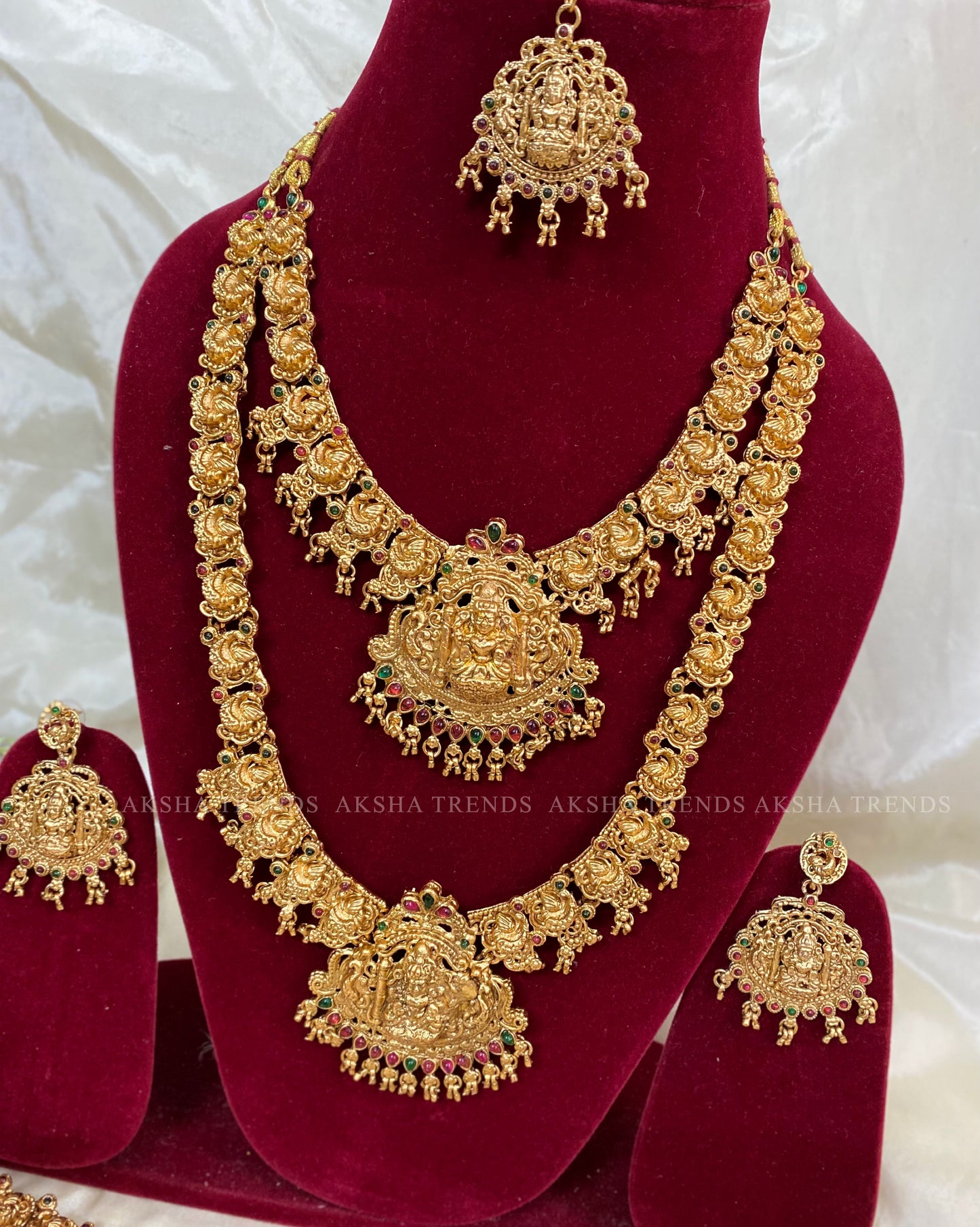 Semi Bridal Set -Lakshmi peacock design Aksha Trends