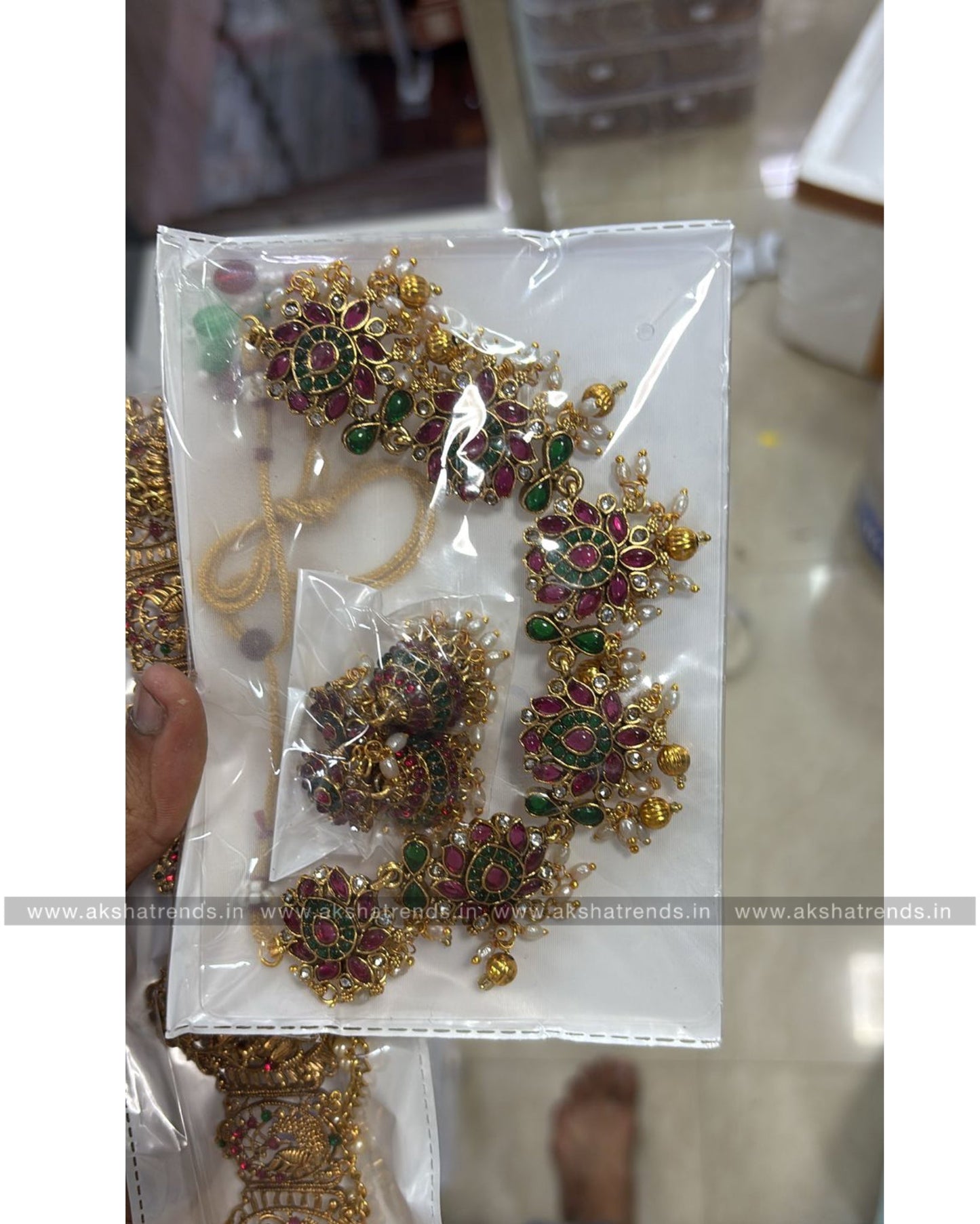 Antique Lotus Necklace Aksha Trends