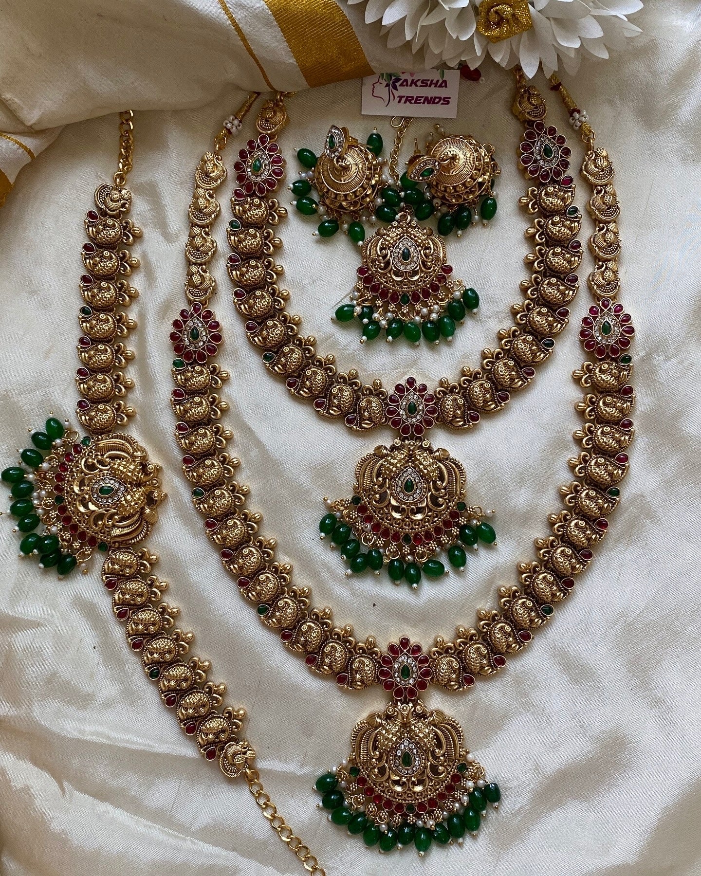 Floral semi bridal -Green Aksha Trends