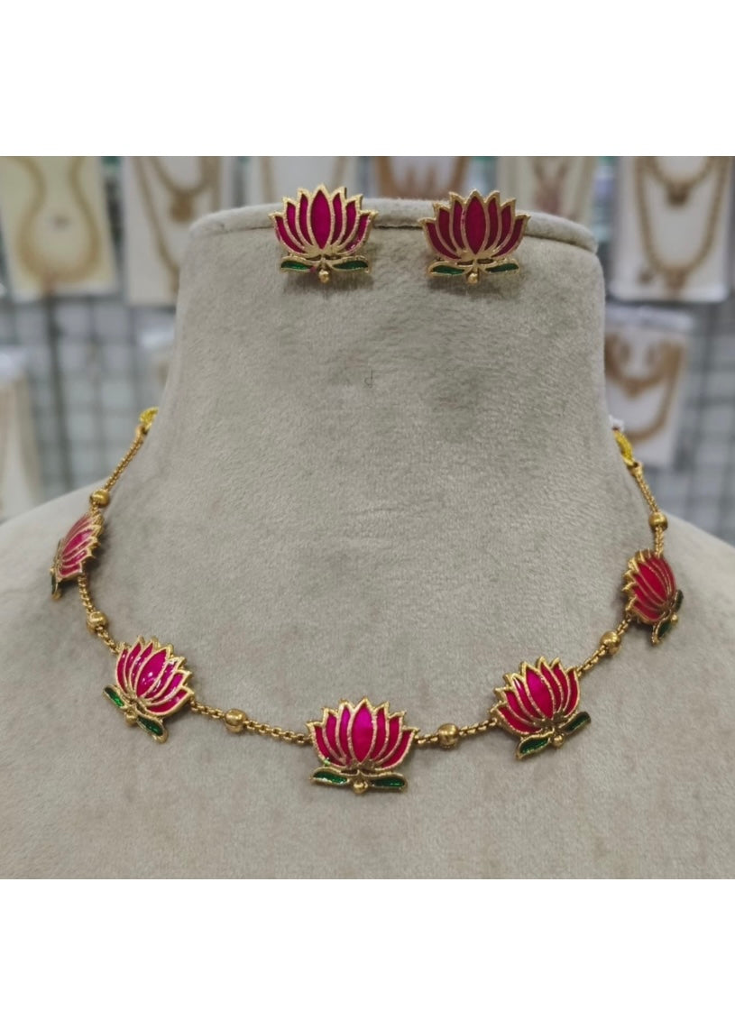 Manju warrior Lotus choker Aksha Trends