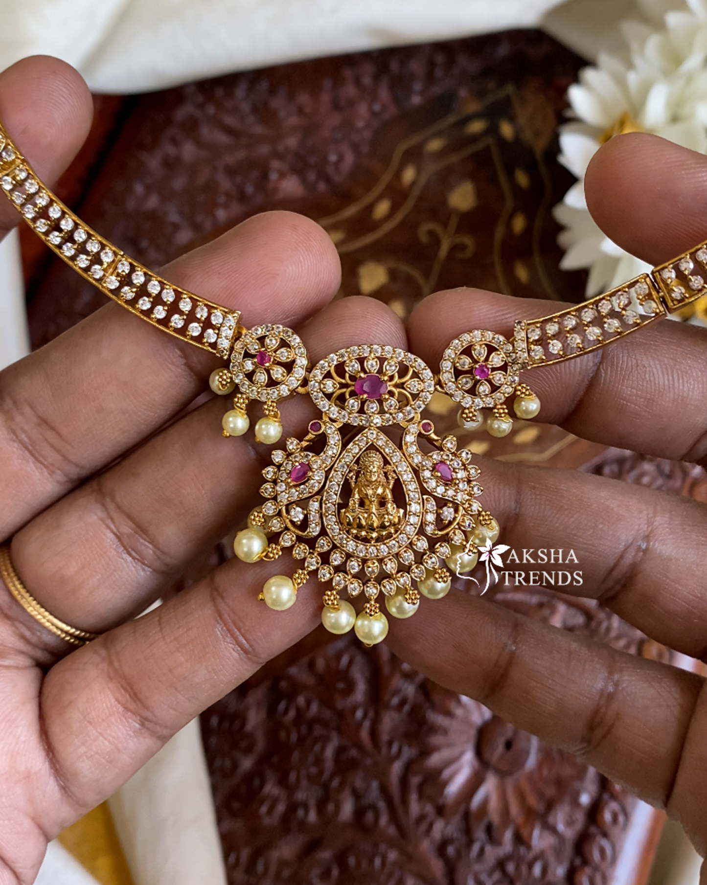 Lakshmi diamond necklace Aksha Trends