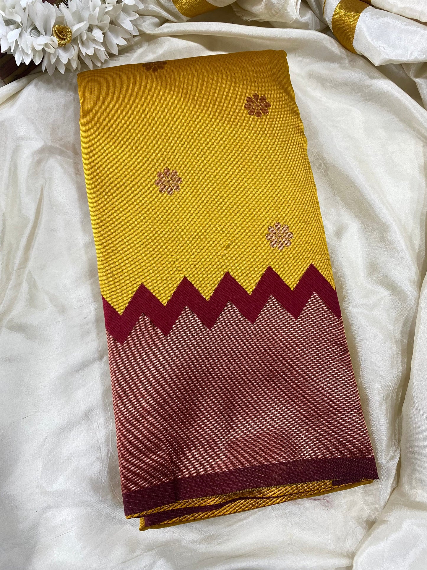 Gopuram Semi Silk saree Aksha Trends