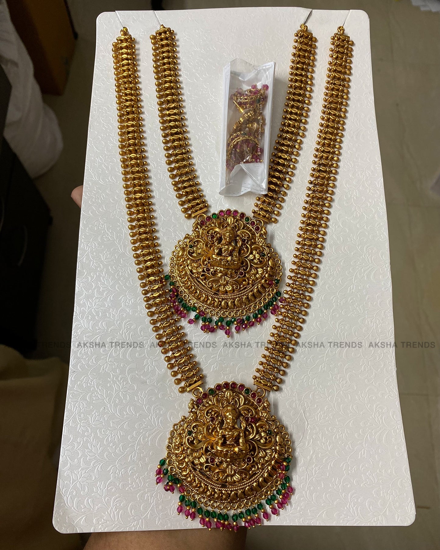 Grand Lakshmi pendant -premium combo Aksha Trends