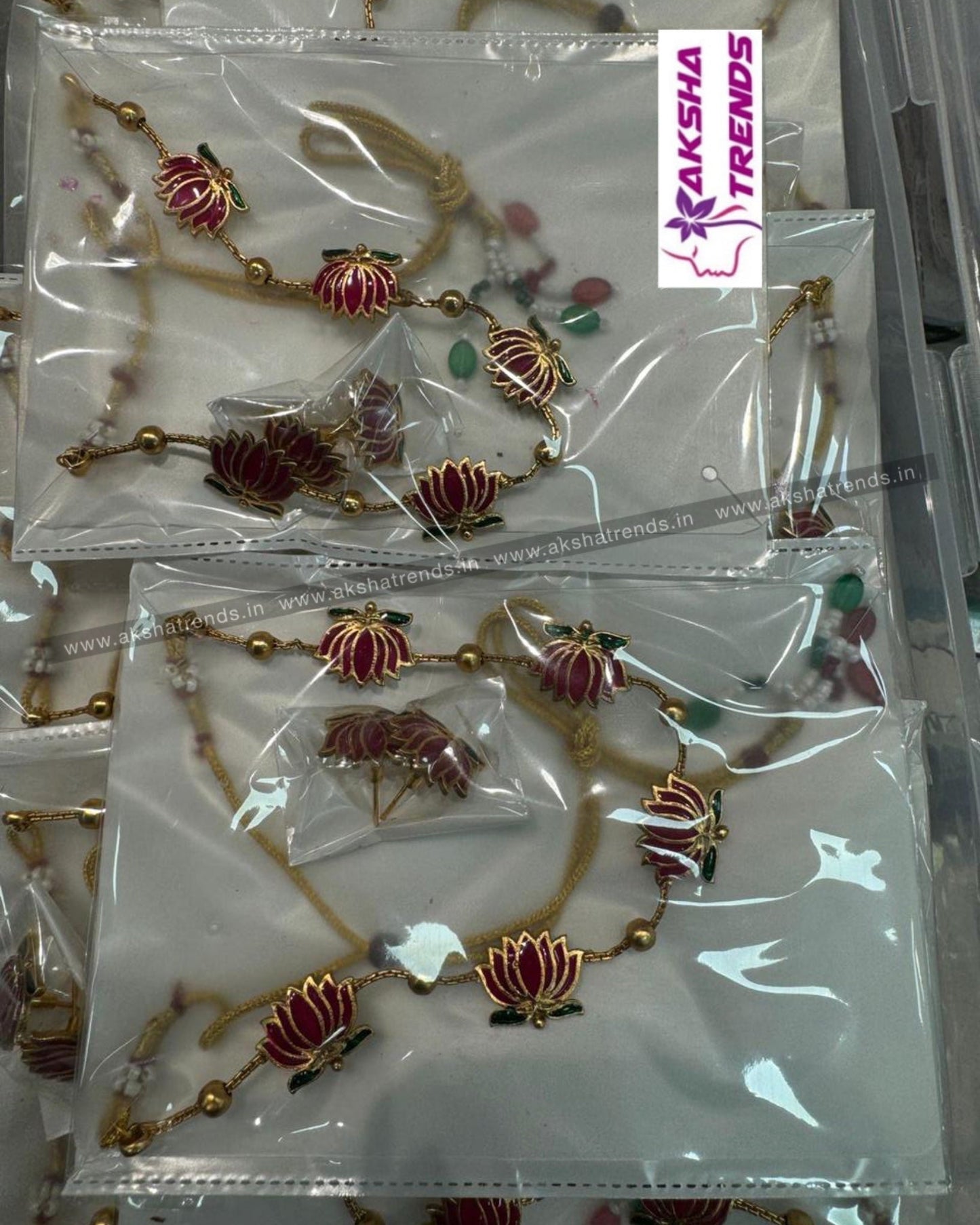 Anyique Lotus Necklace Aksha Trends