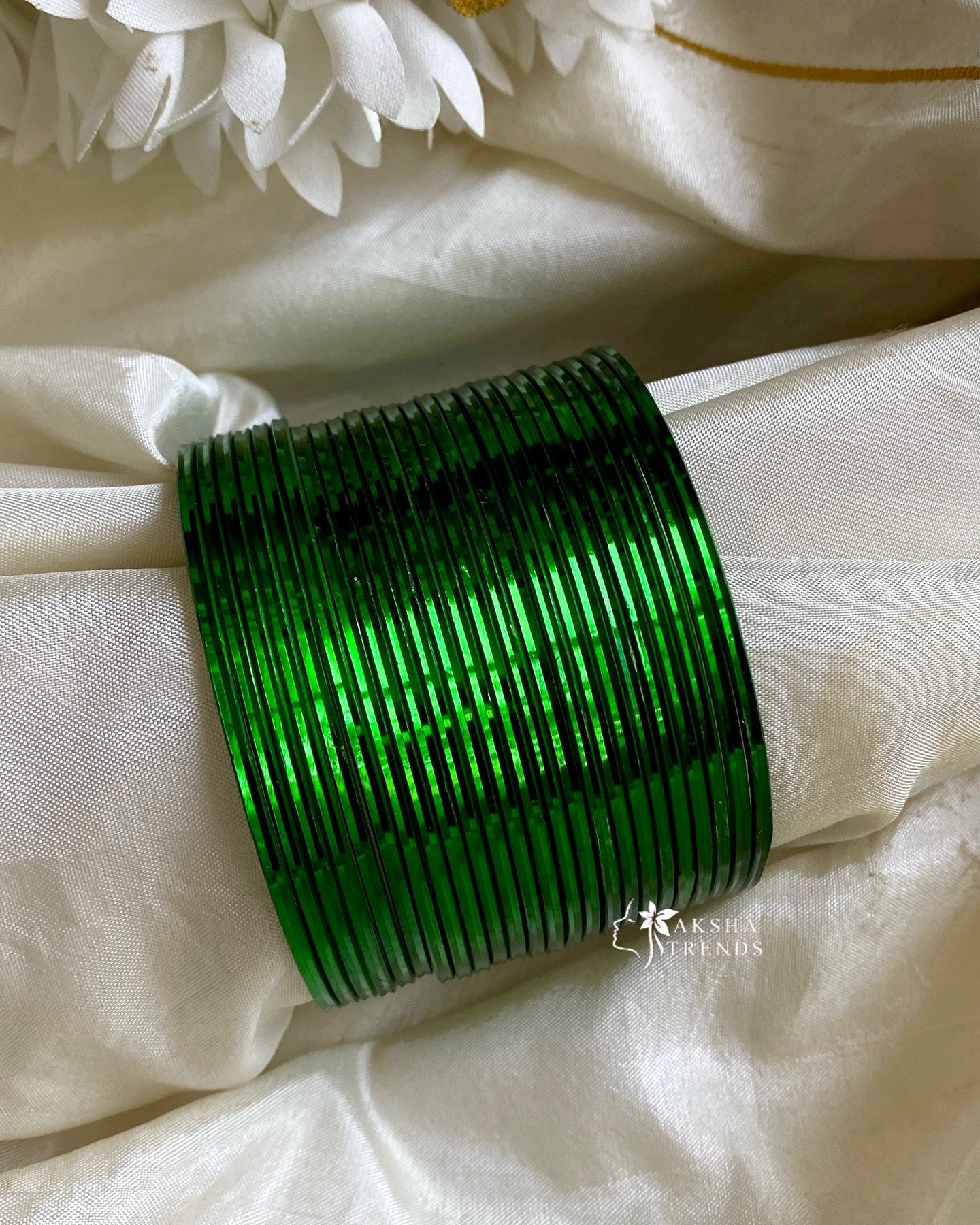 Rangoli Bangles -Green Aksha Trends