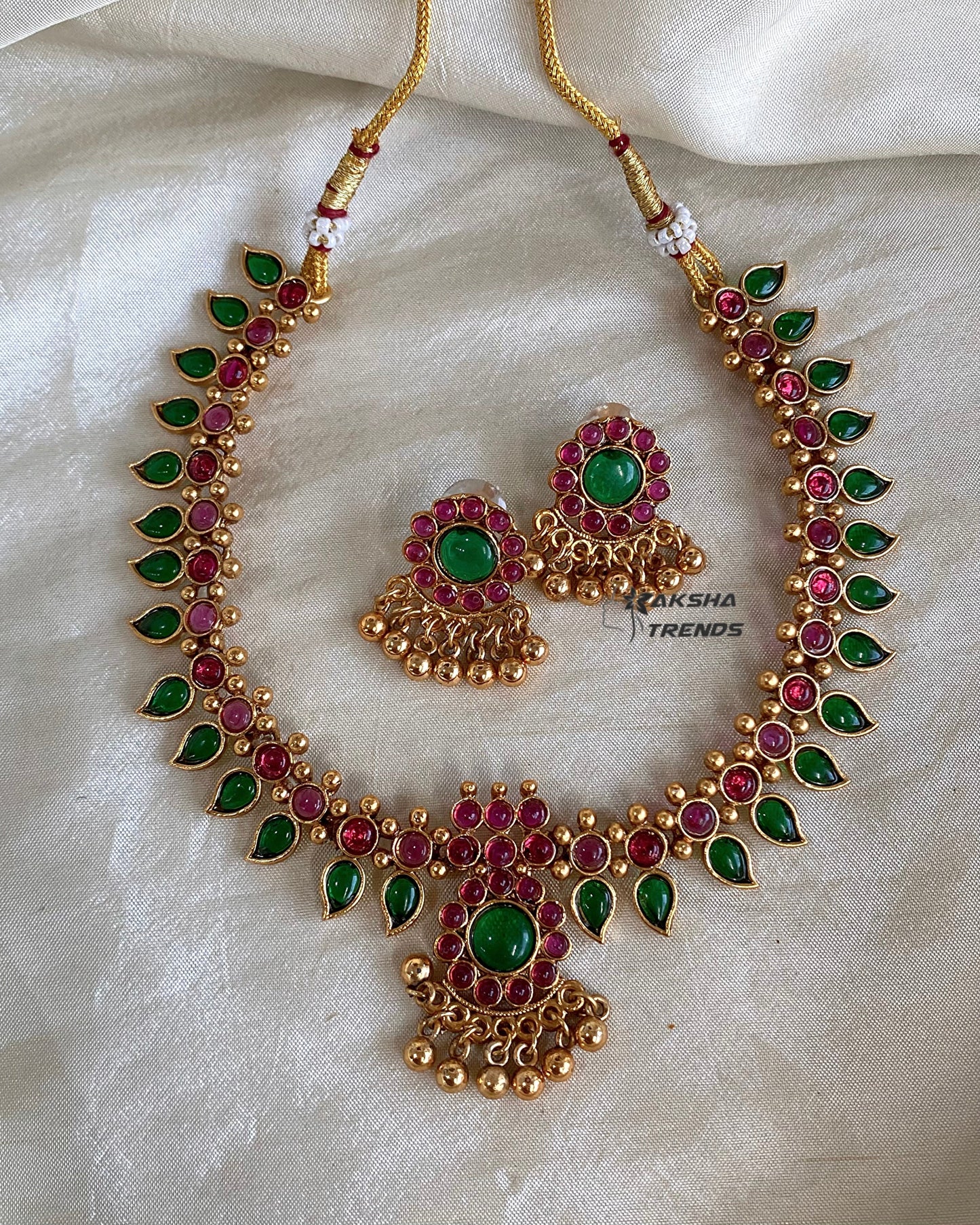 Antique palakka manga necklace Aksha Trends