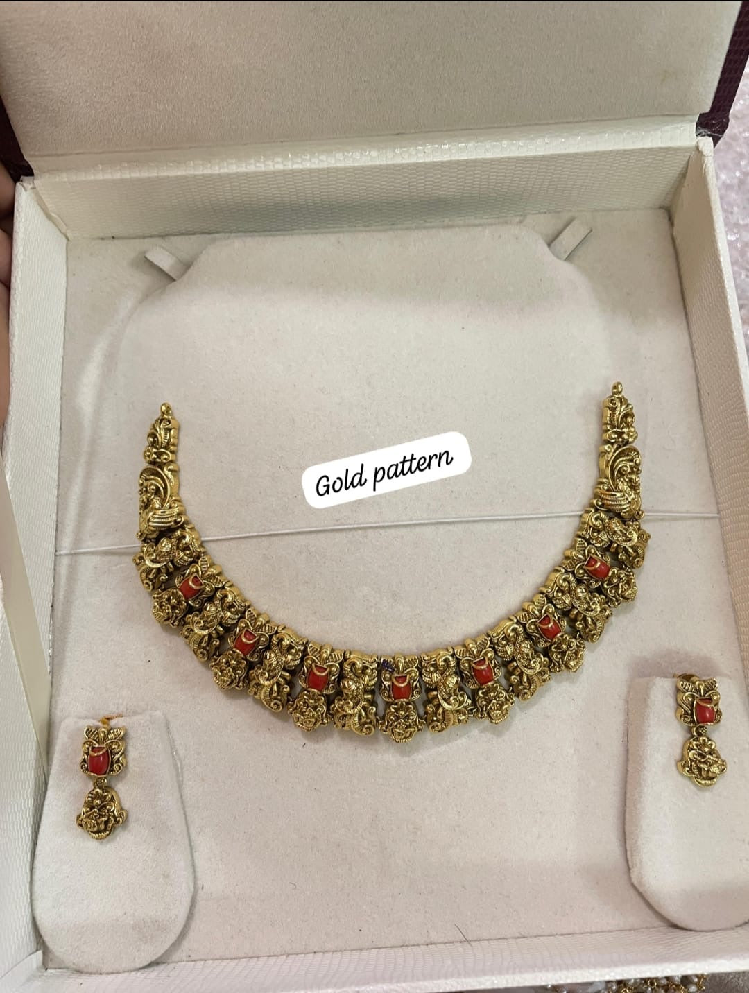 Golden coral Necklace Aksha Trends
