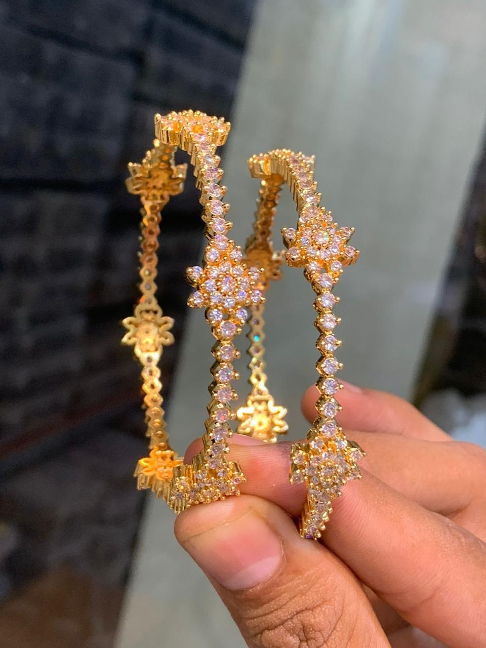 Diamond bangles (2pc) Aksha Trends