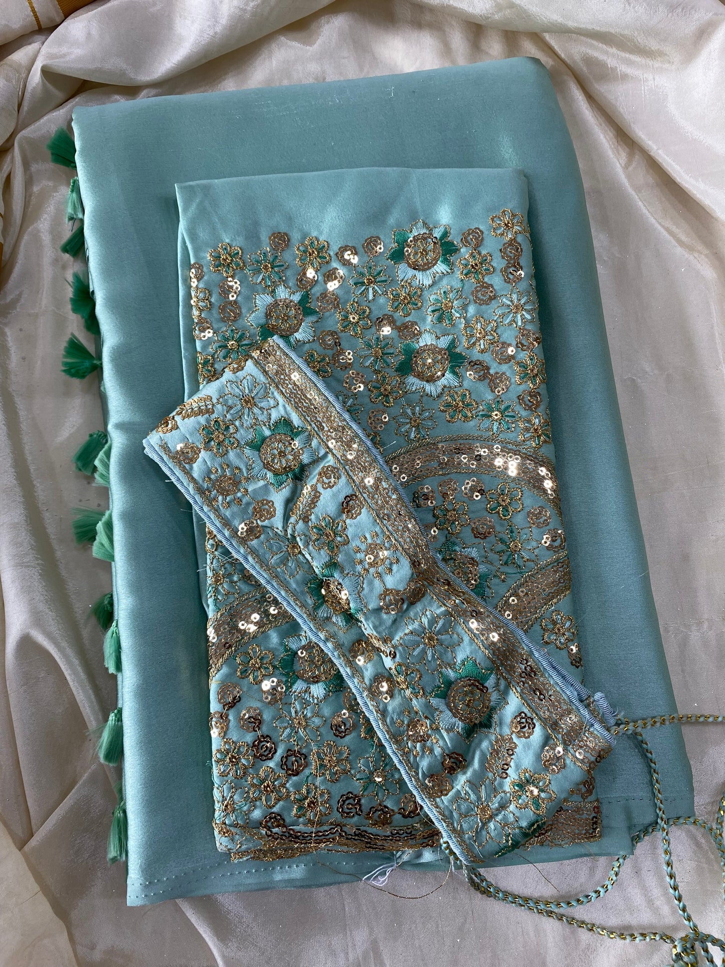 Satin Silk -Green Aksha Trends
