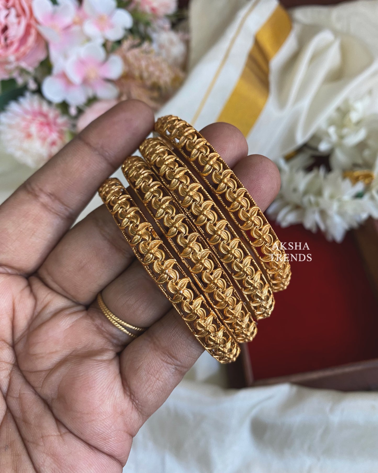 Floral Bangles (4pc) Aksha Trends