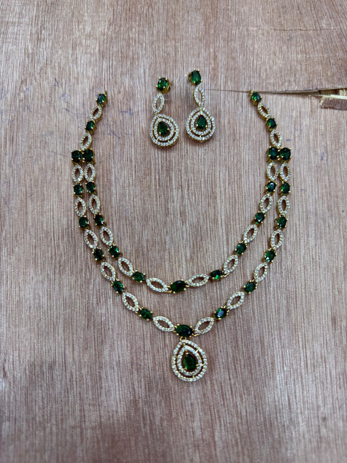 Premium 2layer trendy diamond necklace Aksha Trends