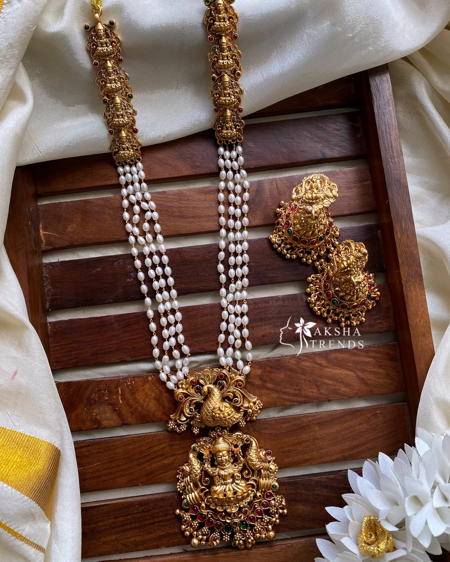 Lakshmi bead haram -Pearl