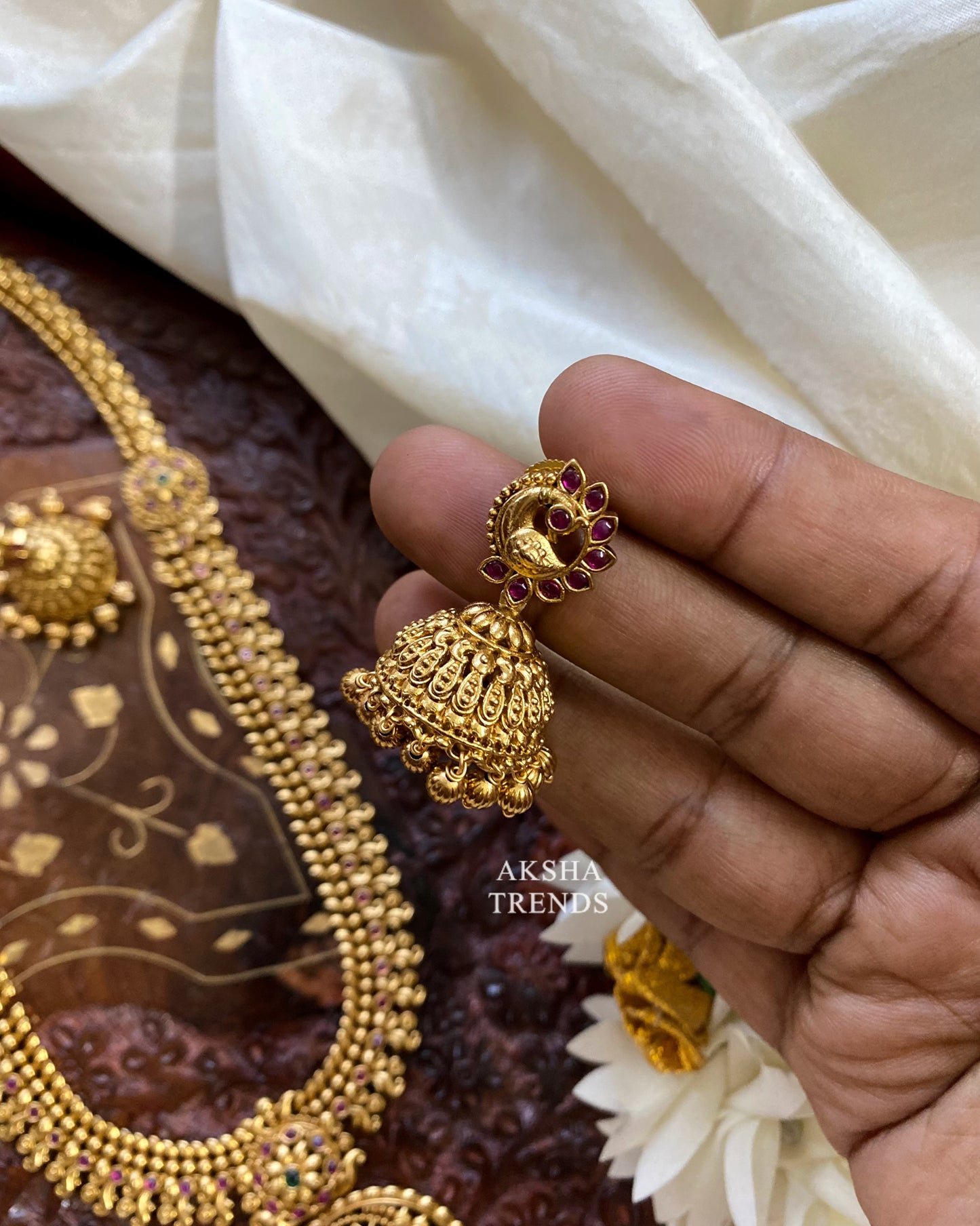 Janvi Golden peacock Haram Aksha Trends
