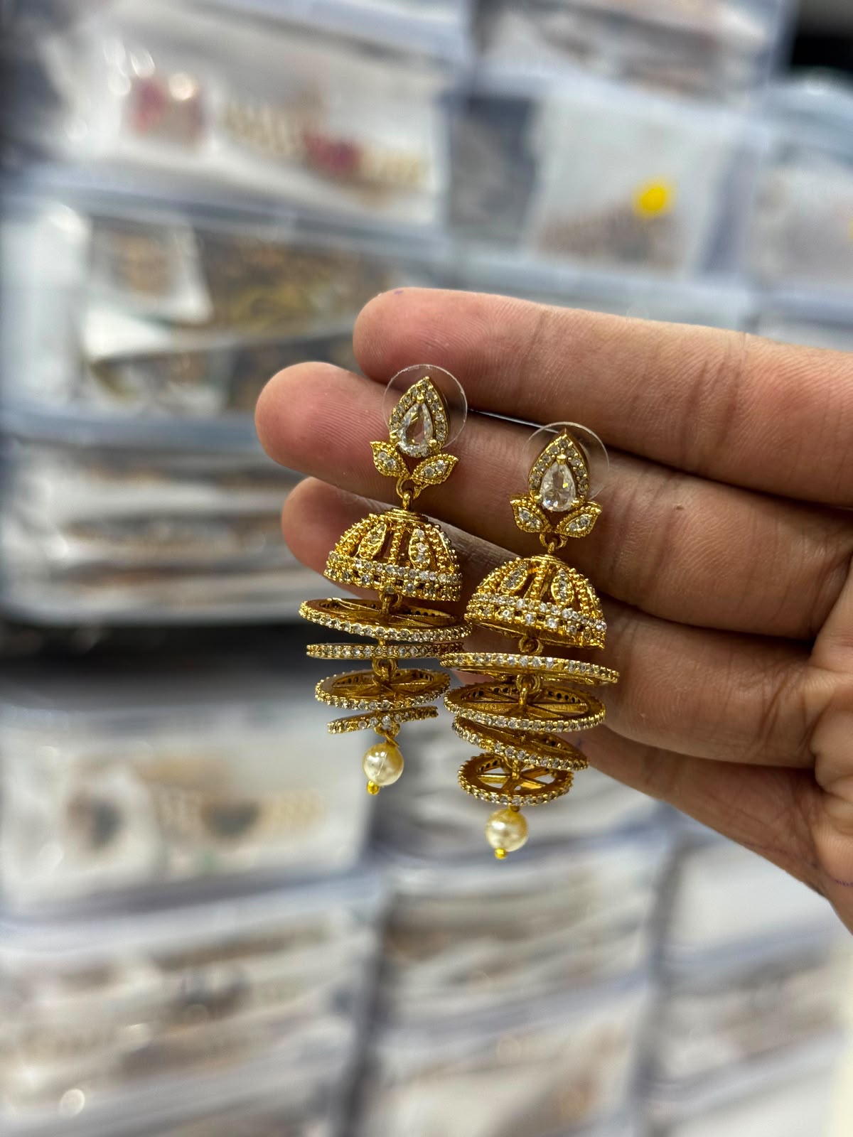 Premium diamond ring Jhumka Aksha Trends