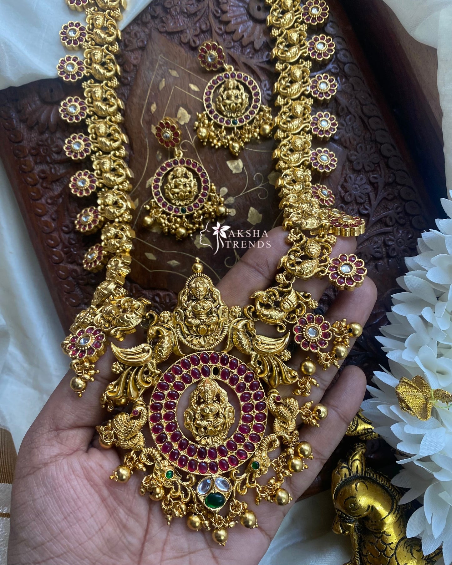 Nagasi bridal Haram -Gold Aksha Trends