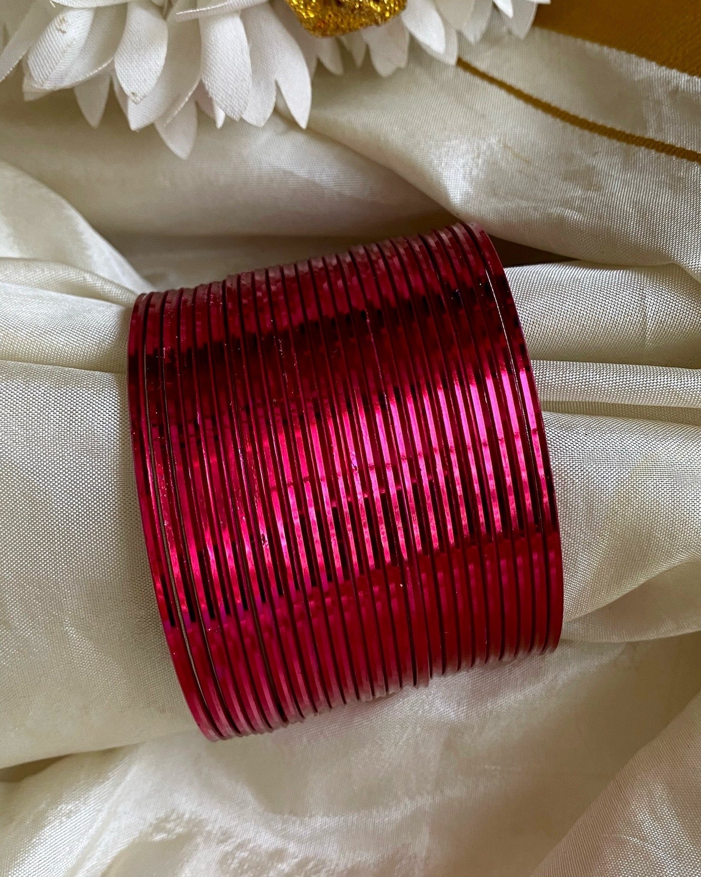 Rangoli Bangles -Dark Ruby -1 Aksha Trends