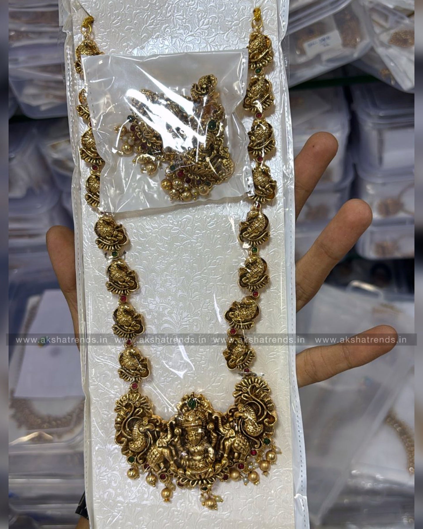 Nagas temple bridal haram -Gold Aksha Trends