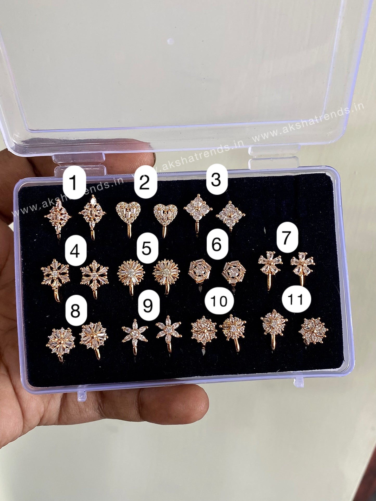 Premium AD Nose pins Aksha Trends