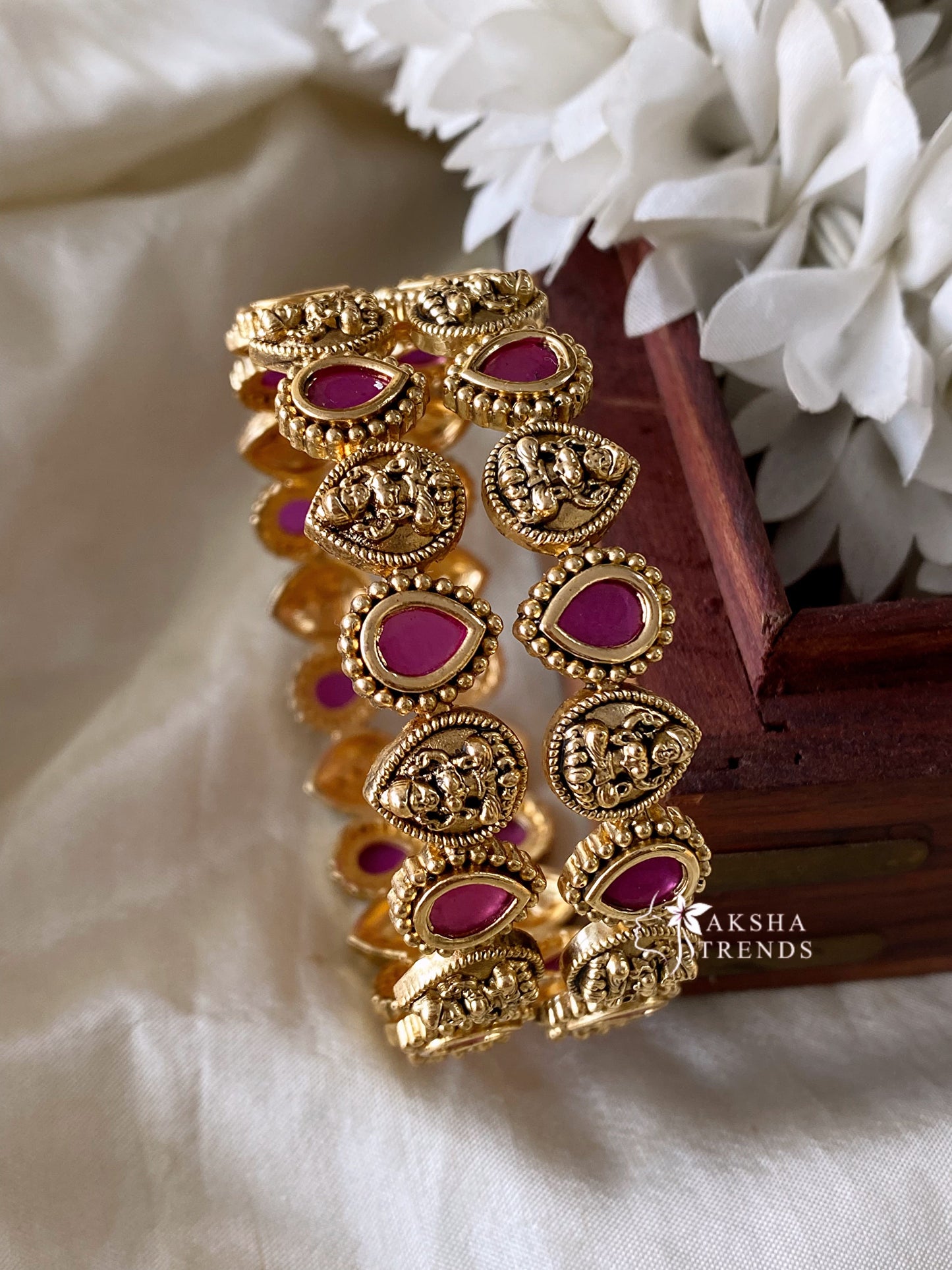 Nayanthara bangles Ruby (2pc) Aksha Trends