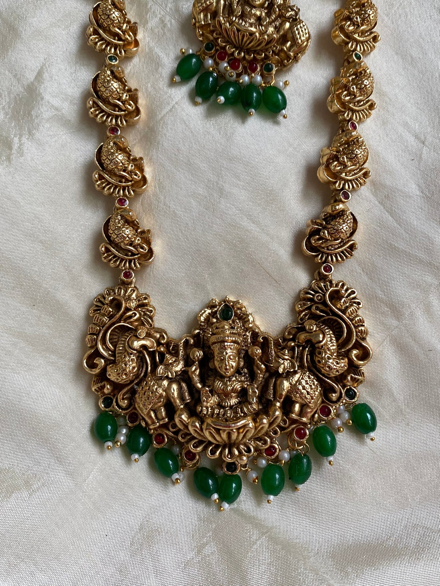 Nagas temple bridal haram -Green Aksha Trends