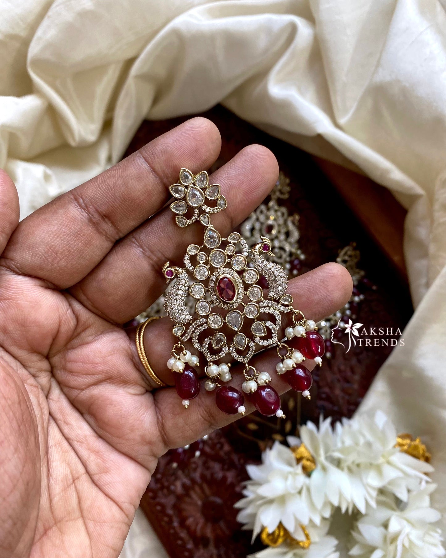 Premium Victoria bridal diamond choker -Ruby Aksha Trends