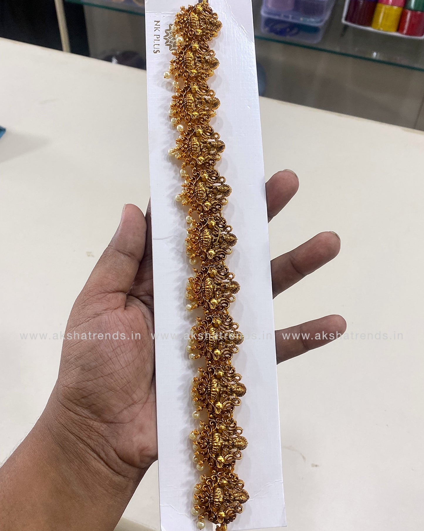 lakshmi Bridal Hip Chain -Pearl Aksha Trends