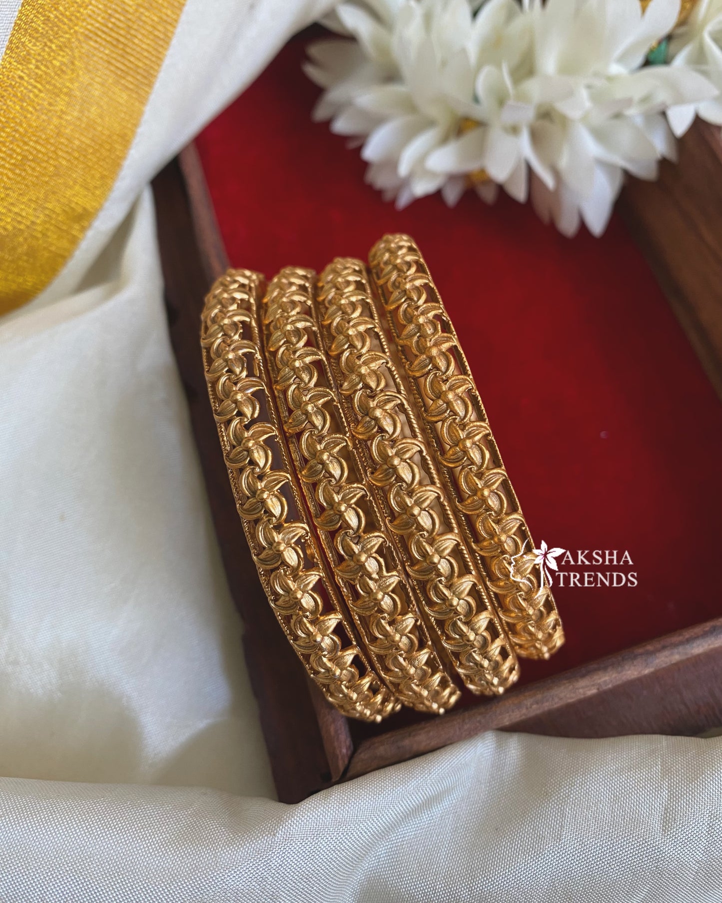 Floral Bangles (4pc) Aksha Trends