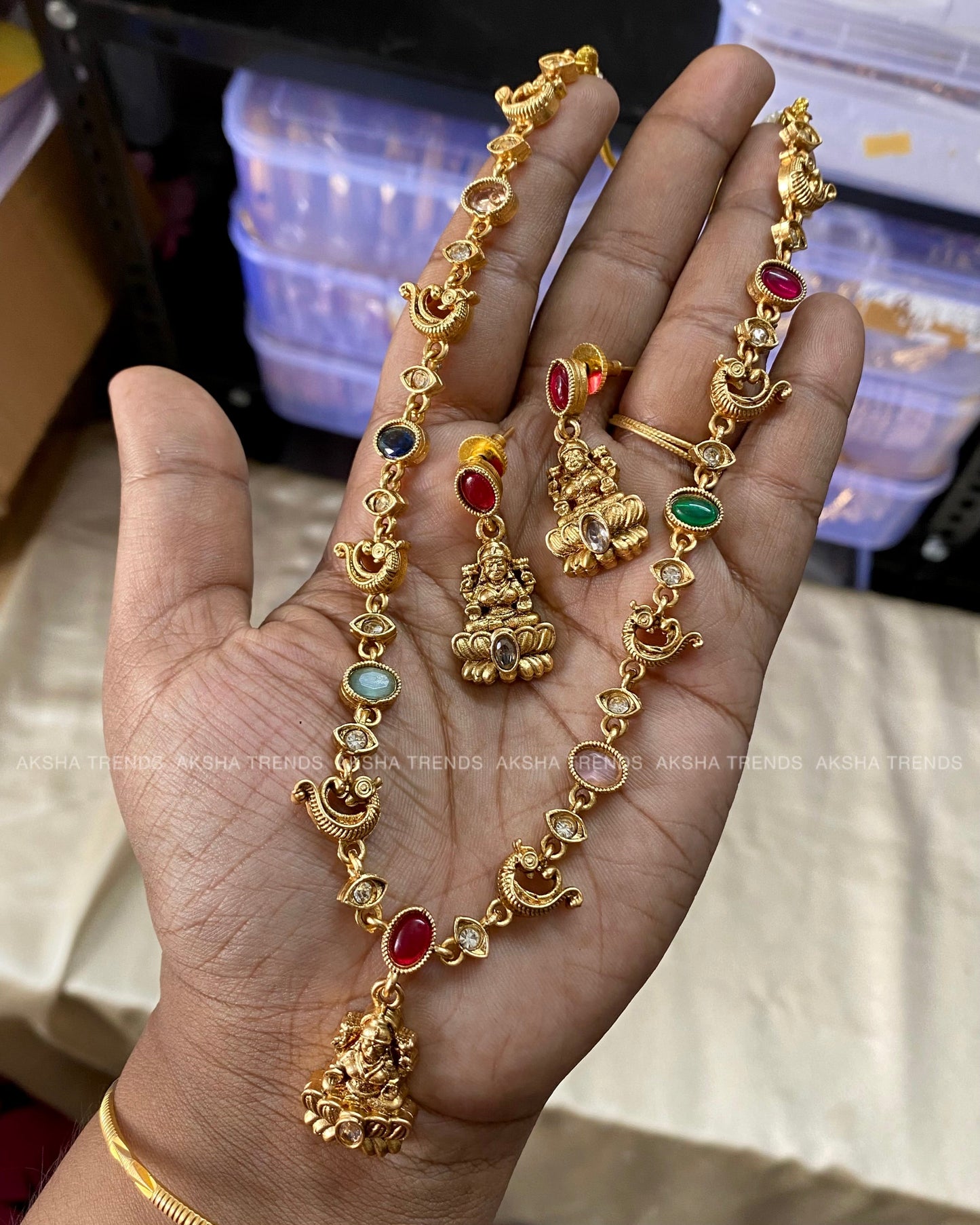 Navaratna Lakshmi necklace Aksha Trends