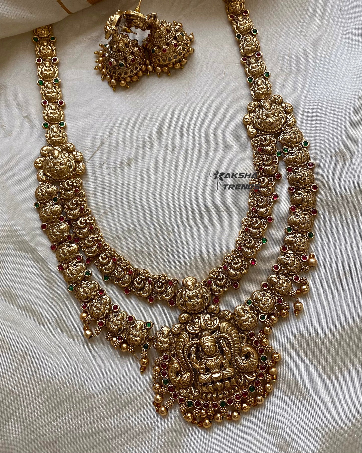 Dual Nagas bridal haram -heavy Aksha Trends