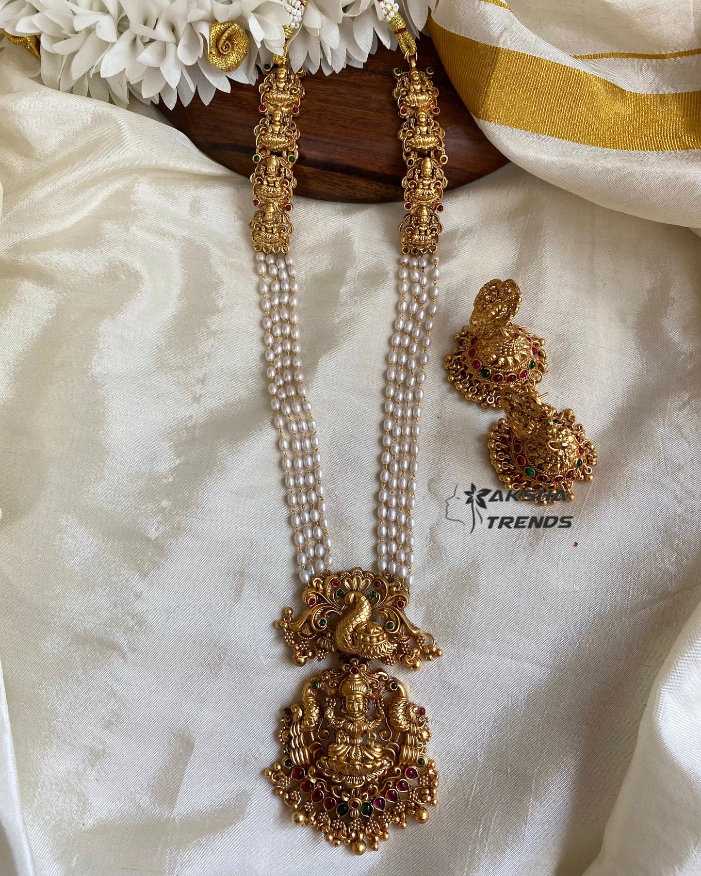 Lakshmi bead haram -Pearl