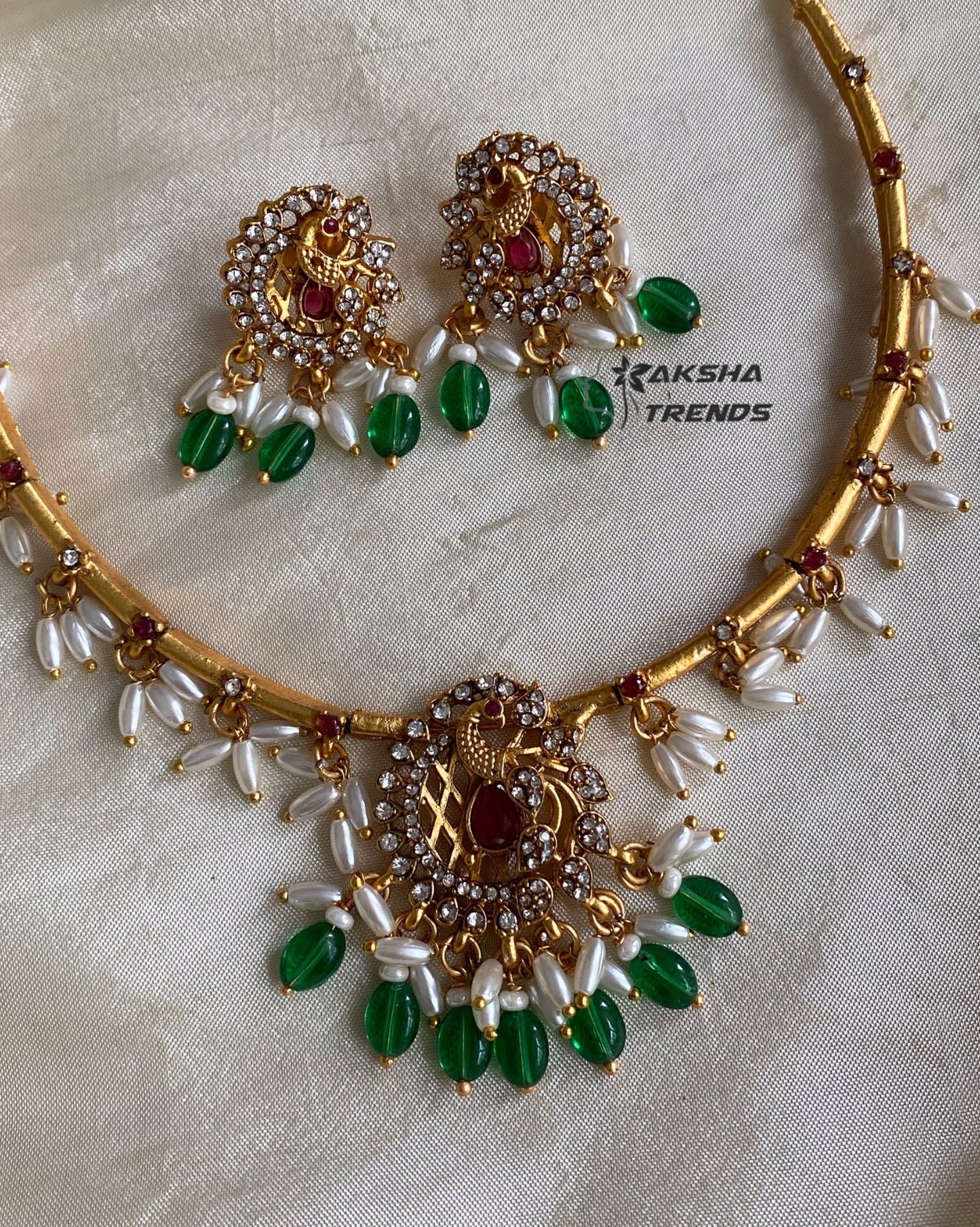 Peacock hasli choker Aksha Trends