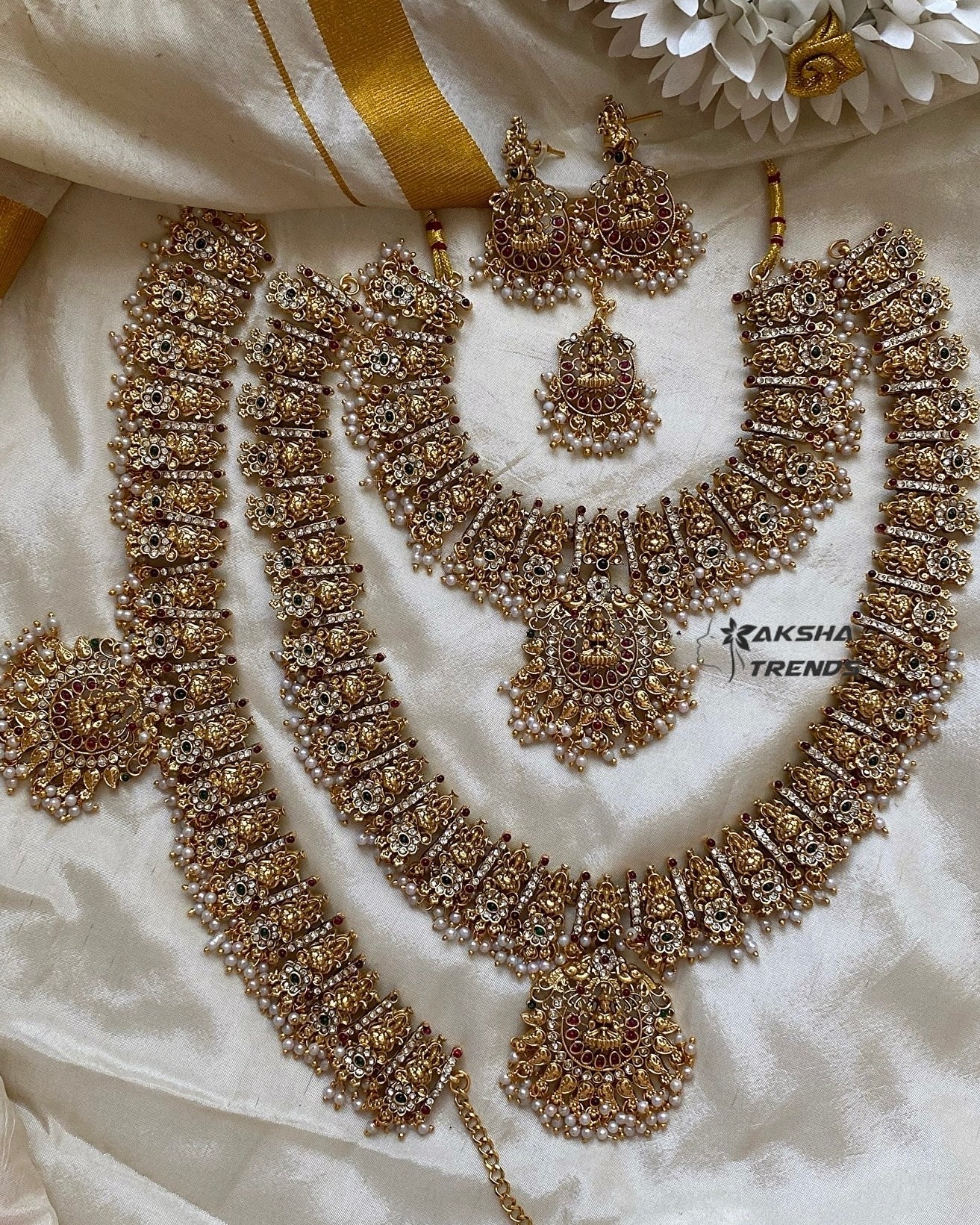Lakshmi semibridal pearl set Aksha Trends