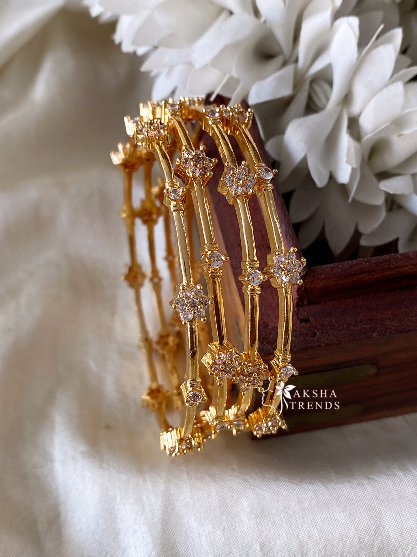 Premium floral bangles (4pc) Aksha Trends
