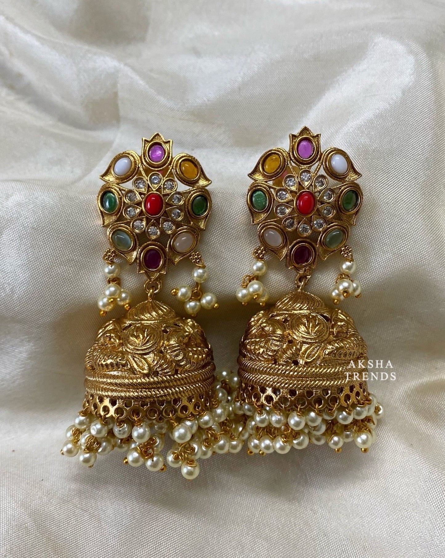 Bridal Jadau Jhumkas Aksha Trends
