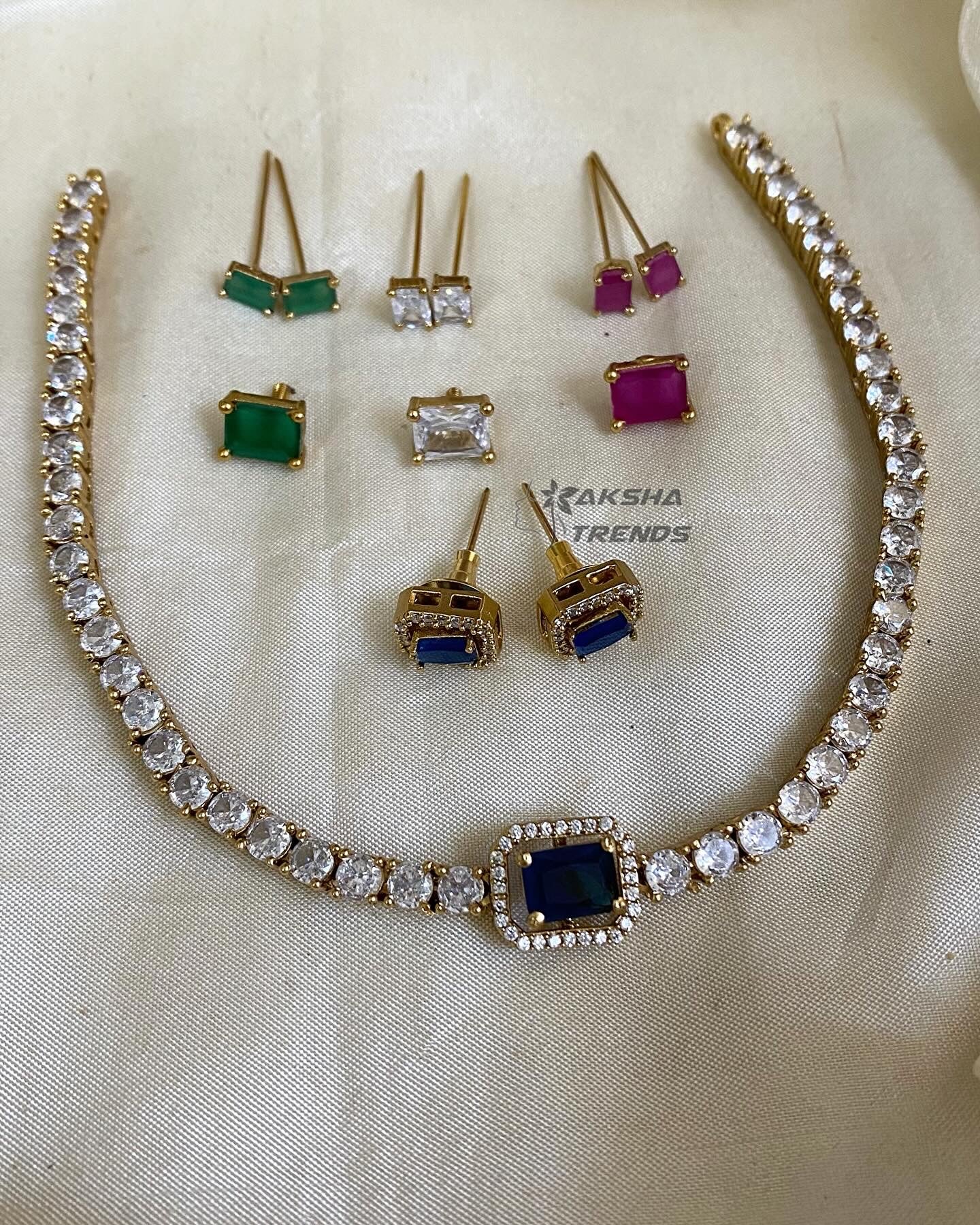 4in1 colour changeable Victoria stone necklace Aksha Trends