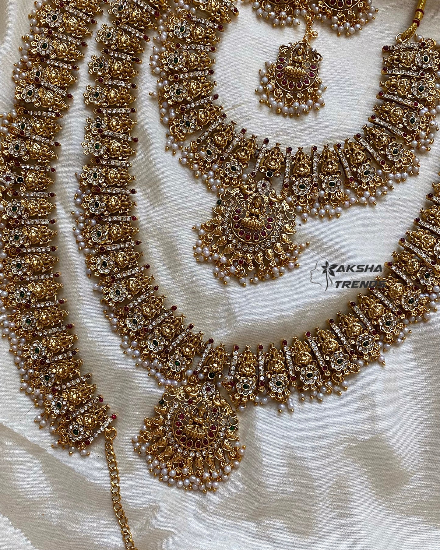 Lakshmi semibridal pearl set Aksha Trends