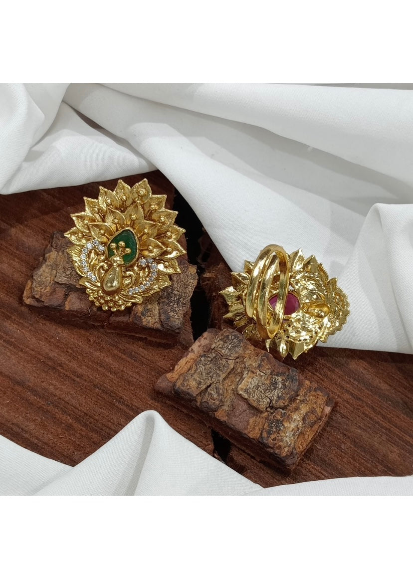 Peacock Rings -Green