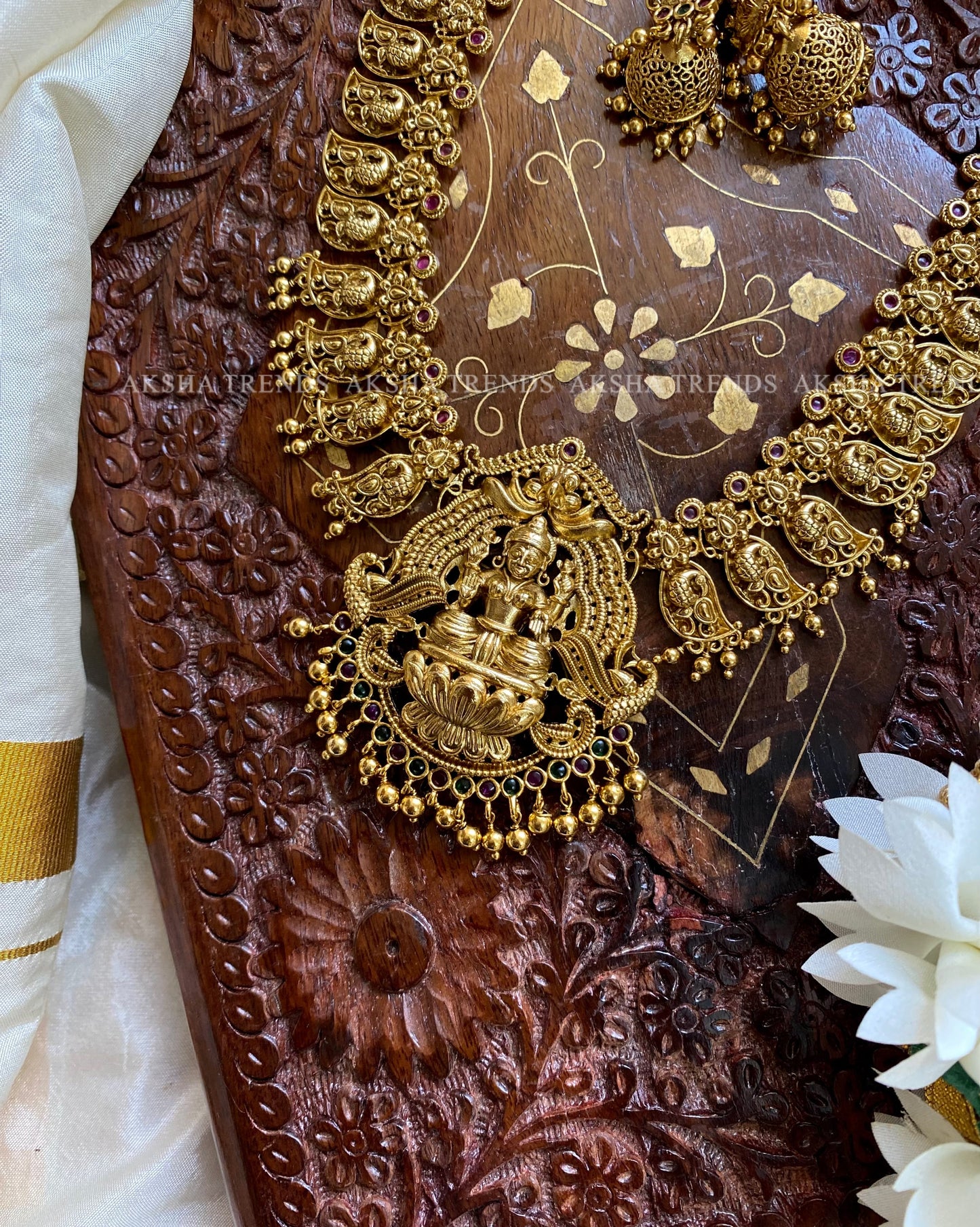 Golden Manga bridal Necklace Aksha Trends