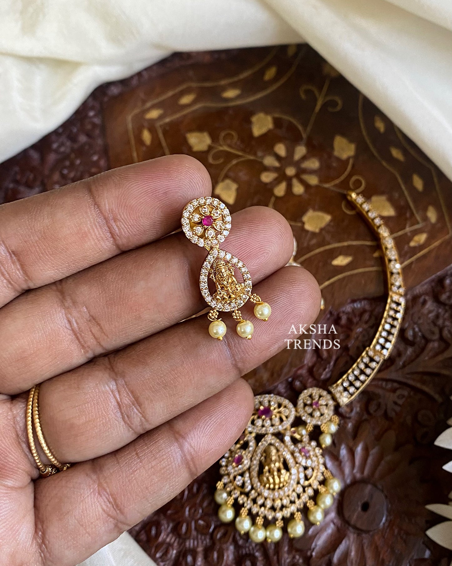 Lakshmi diamond necklace Aksha Trends