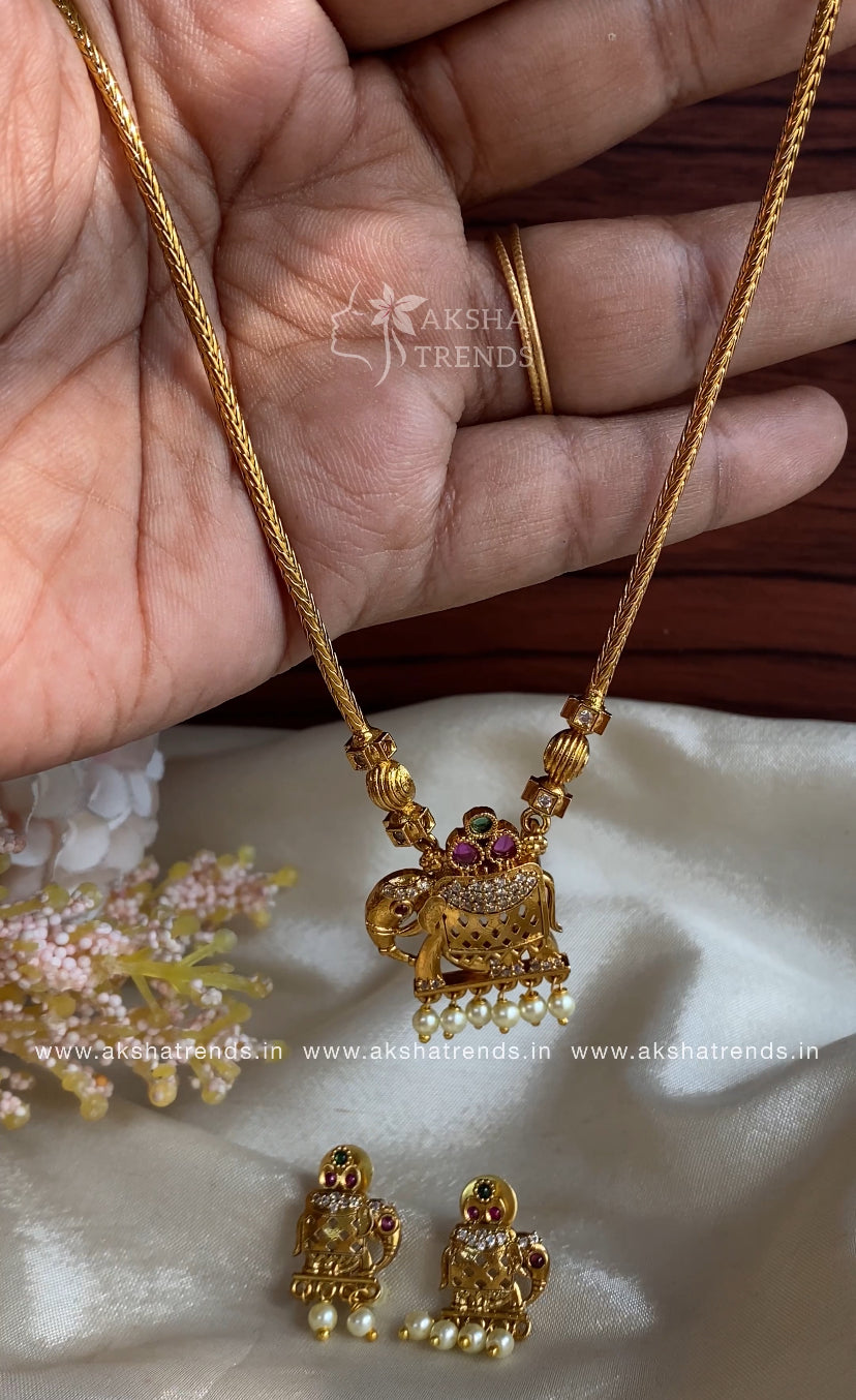Elephant pendant chain