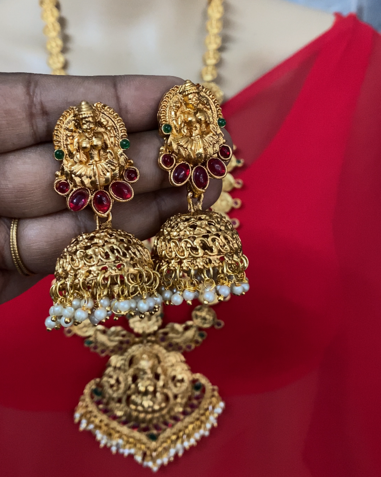 3layer Golden Bridal Haram Aksha Trends