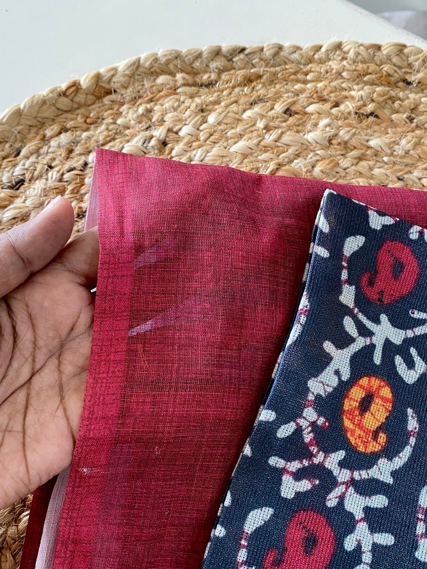 Pure Khadi Cotton Saree -Maroon Aksha Trends