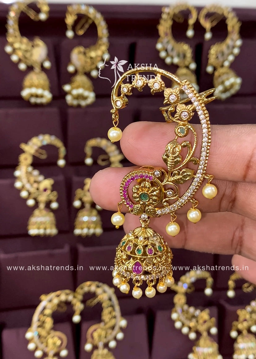 Premium AD Earcuff Jhumka Aksha Trends