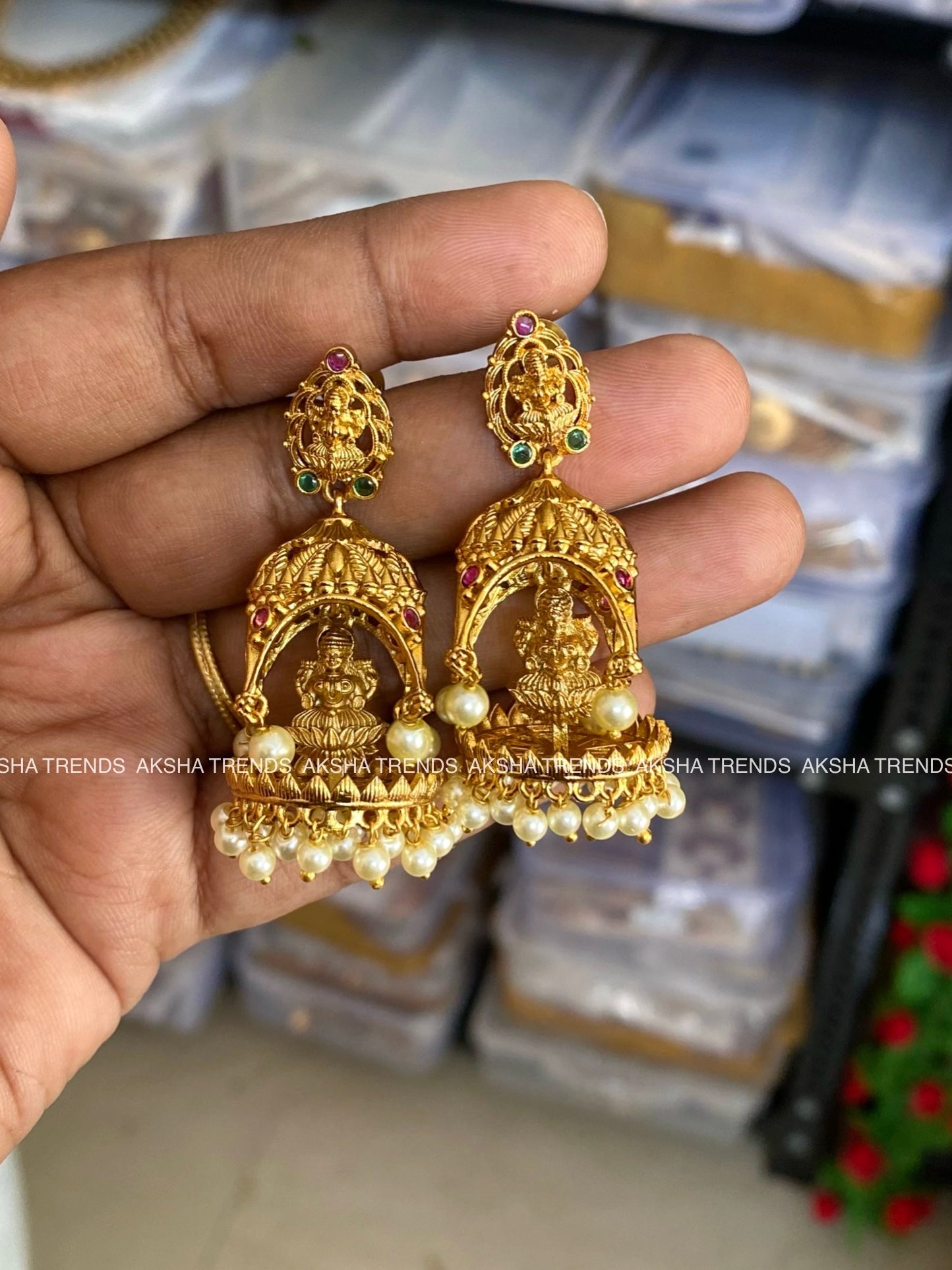 Golden Temple Jhumkas Aksha Trends