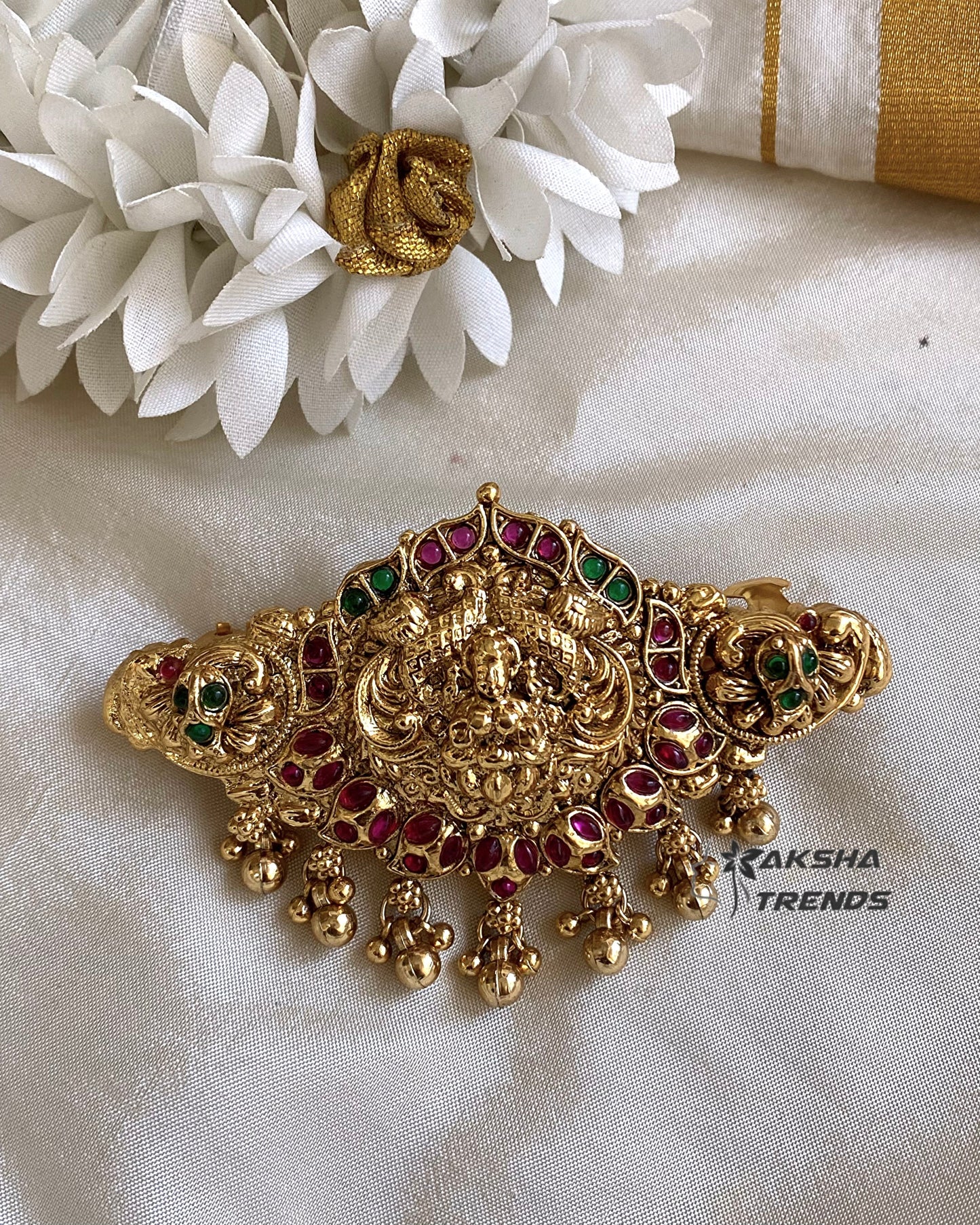 Lakshmi bridal Hair clip -Gold Aksha Trends