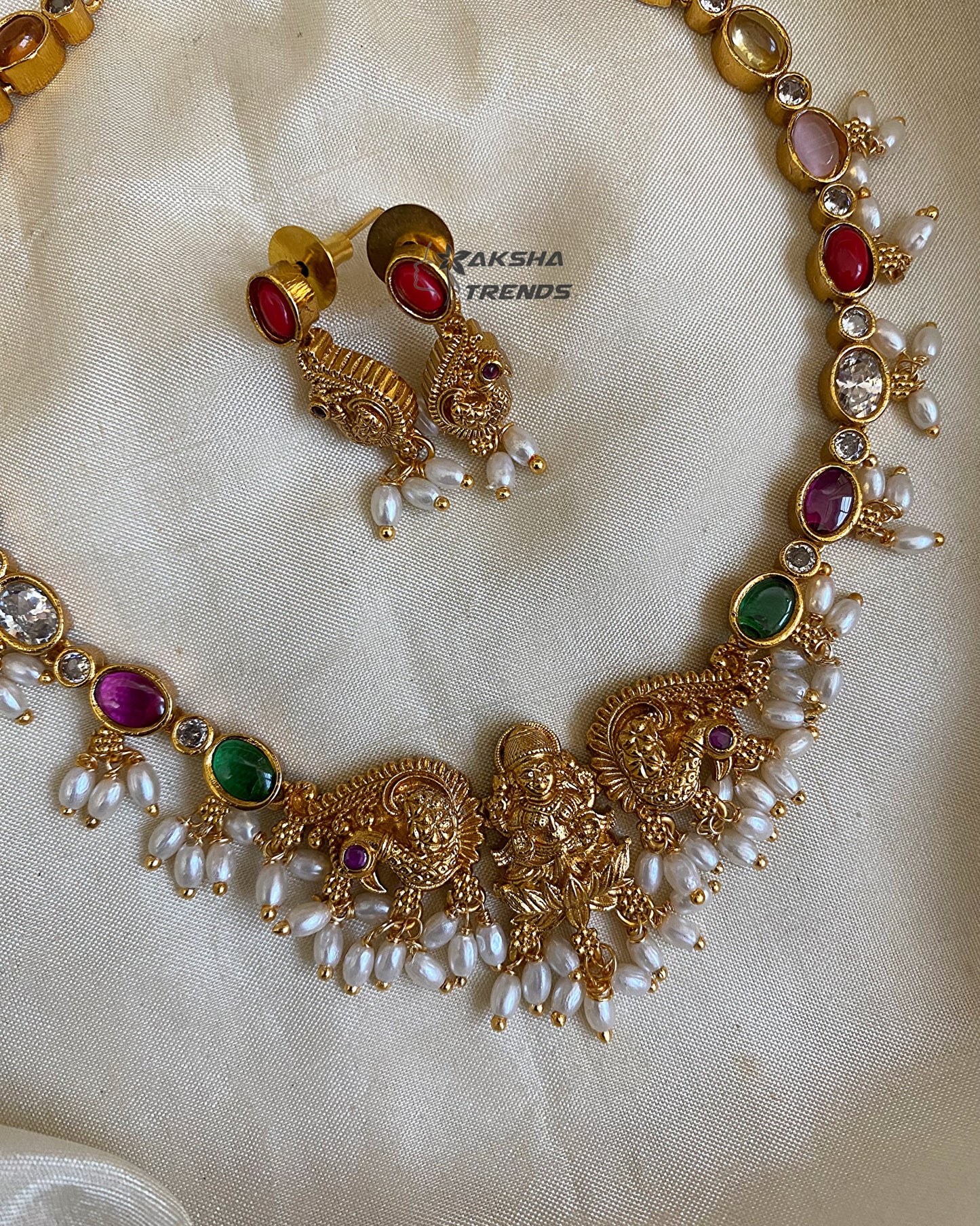 Navaratna Lakshmi Necklace Aksha Trends