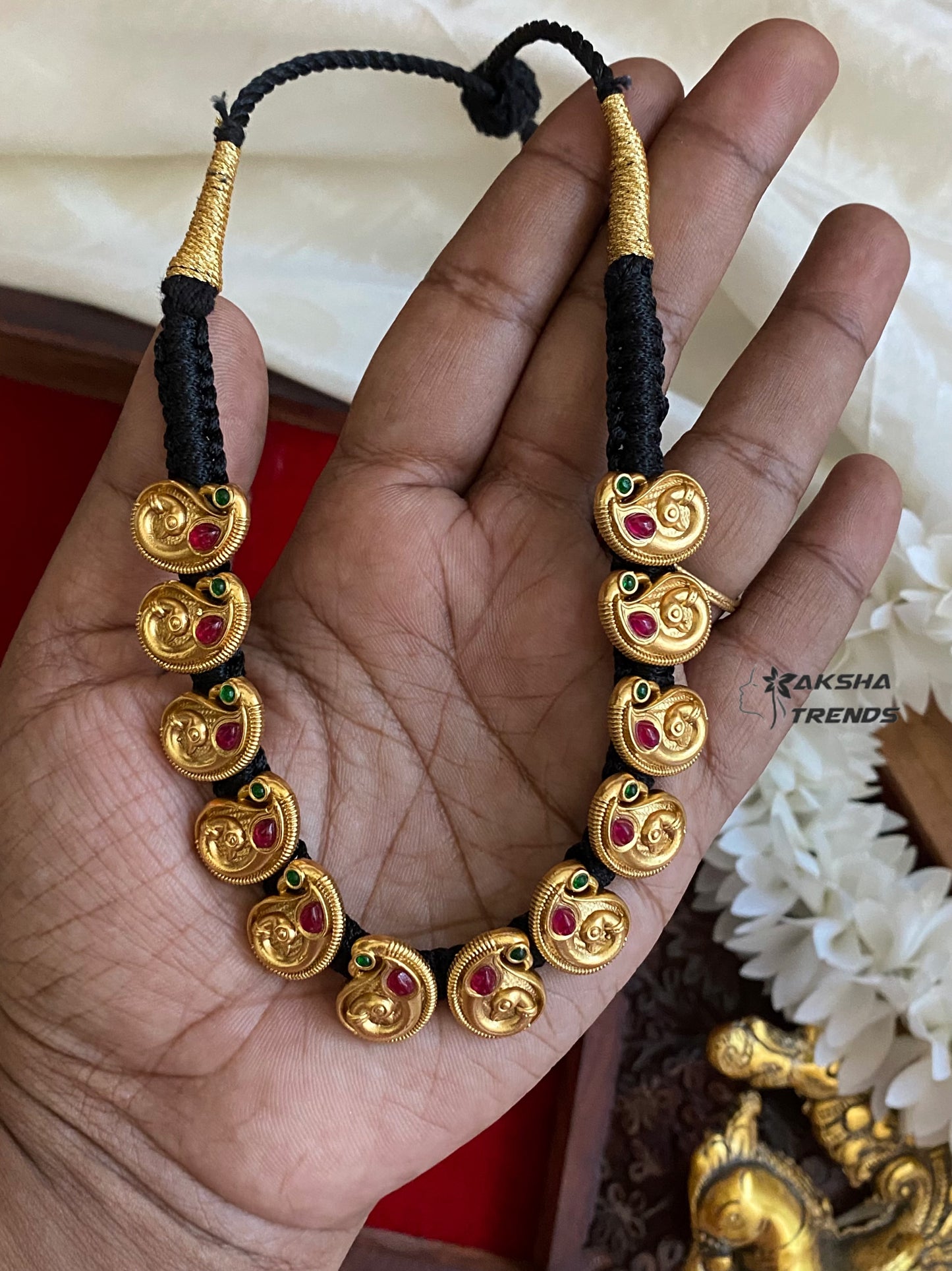 Black thread Dori necklace Aksha Trends