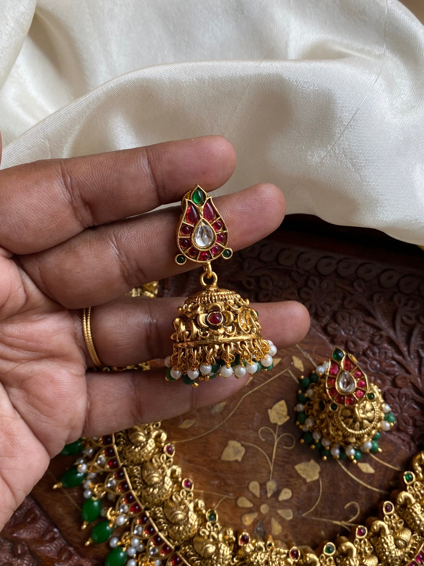 Mayuri Heavy bridal Necklace -Green Aksha Trends
